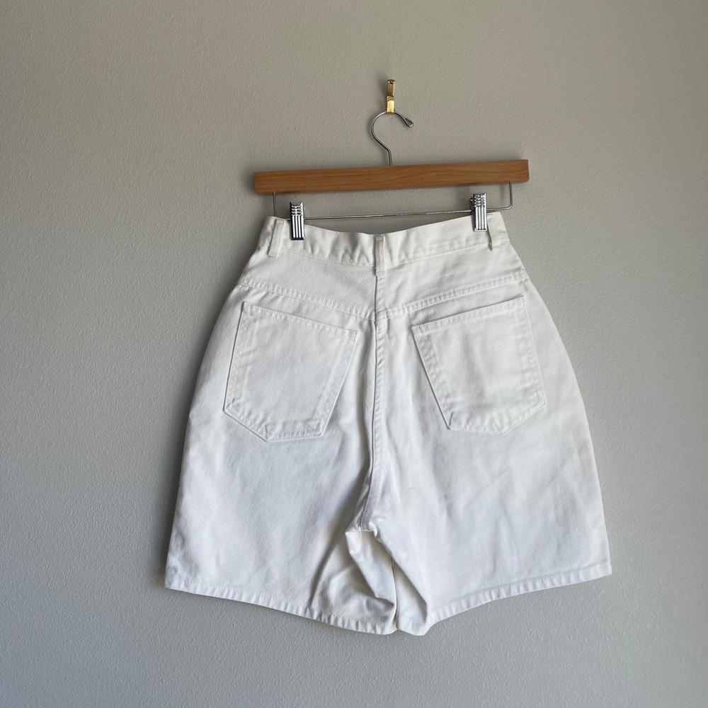 Vintage Crossroads White Tapered Waist Bermuda Shorts Size 26 - Picture 6 of 9